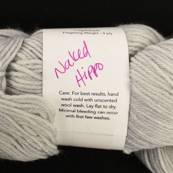 Lolo Did It Hand Dyed Yarn Plush Sock Fingering Weight 4 Ply 430 Yds Naked Hippo - Picture 4 of 4